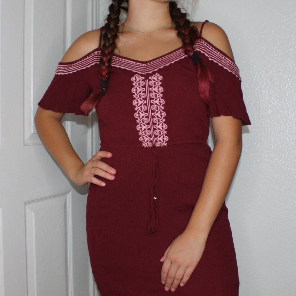 Red/Maroon maxi dress
